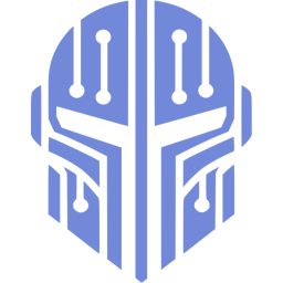 Desaturated blurple Exoguard helmet logo